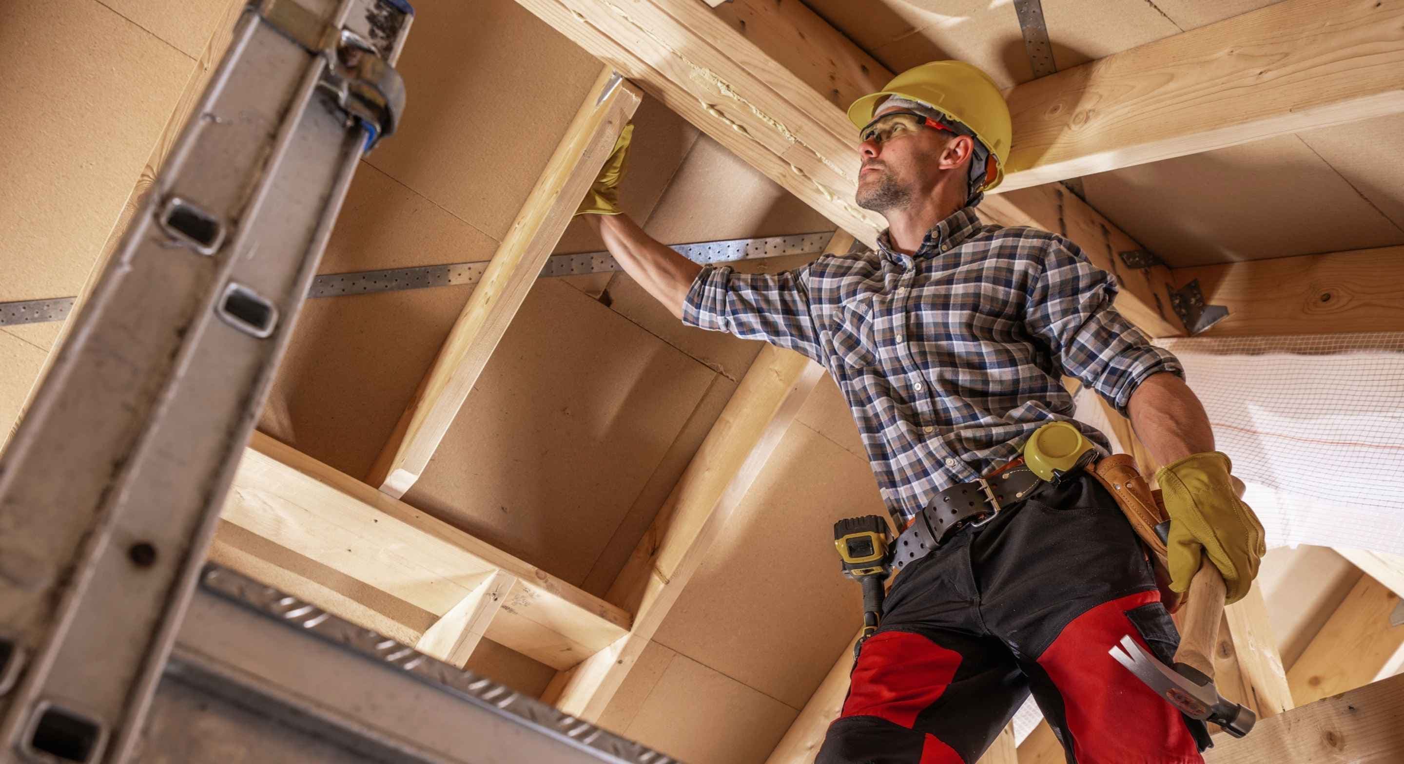 Restoration professional working on site
