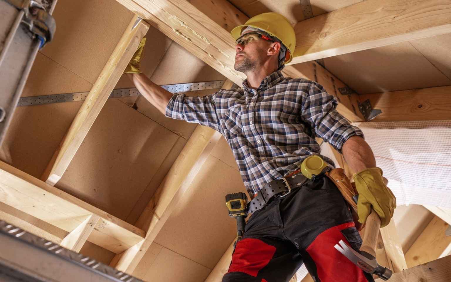 Restoration professional working on site