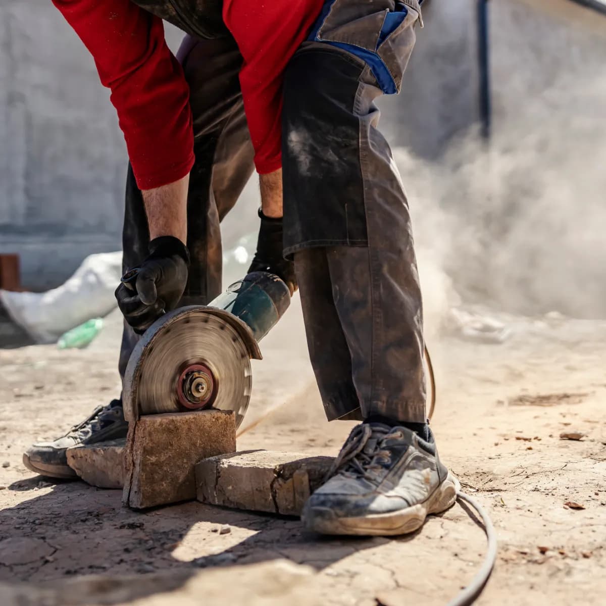 home service professional working in the site