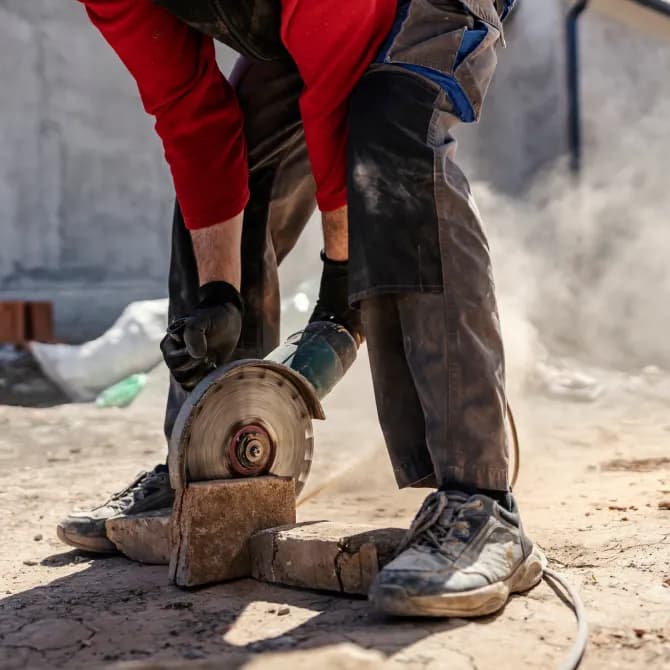 home service professional working in the site