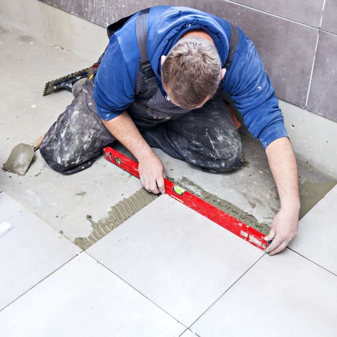 home service professional working in the site